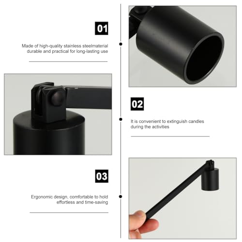 BIUDECO Candle Snuffer Long Handle Candle Extinguisher Straight Tube Candlesnuffers Extinguish Candle Wicks for Putting Out Extinguish Candle Wicks Flame Safely