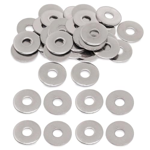 50 Pièces Rondelle Inox M6 x 12mm, Rondelles Metal M6, Rondelle en 304 Acier Inoxydable DIN125, pour L'étanchéité des Vis, Bagues D'étanchéité