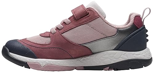 Clarks Steggystridek basket fille durable en cuir et textile respirant