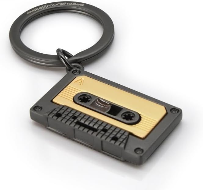 Retro Cassette Tape Keychain - Vintage Alloy Keyring Accessory - Mini Key Holder, Durable Portable Gift for Music Lovers & 80S Nostalgia Enthusiasts image 5