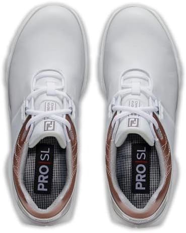 FootJoy Women's Pro|SL Golf Shoe, White/Rose/White, 8 | Image 6