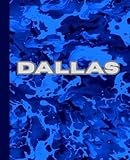 dallas: personalized custom notebook name for boys 100 pages wide rule 7.5 x 9.25 inches