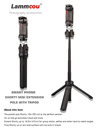 Lammcou Treppiede per cellulare con asta di