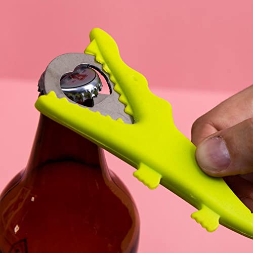Abridor De Garrafa De Silicone Jacaré Verde Etna Verde