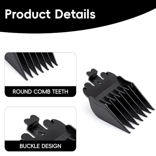 10 Stk Trimmer Aufsätze Haarschneidemaschine Aufsätze, Hair Clipper Guards, Haarschneider Schiebeaufsatz, Haar Clipper Guide Limit Kamm für 3,8 x 4,5 cm Trimmer, Bartschneider Aufsteckkamm(1,5-25mm)
