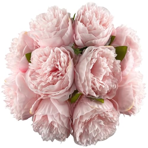 10pcs Artificial Peony Flowers Silk Peonies Real Touch Flower Bouquet for Vase Decor Wedding Table Centerpieces Valentines Gifts(Pink) image 8