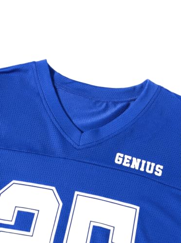 Image of LovelyWholesale Women's Oversized V Neck Jersey Shirts Summer Football Graphic Tee