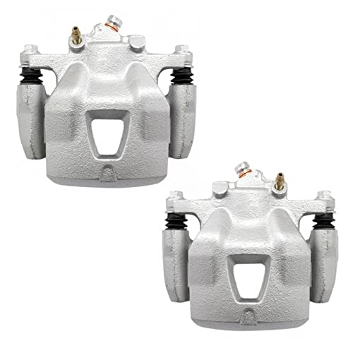 Image of TRQ Front Driver and Passenger Side Brake Caliper Set Caliper Brackets Hardware Compatible with 97-01 Lexus ES300 98-04 Toyota Avalon 97-01 Camry V6 3.0L 99-03 Solara