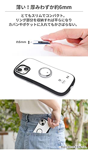 iFace Finger Ring Holder ちいかわ スマホリング 薄型 フラットタイプ(うさぎ/アップ)【iPhone/Android対応 360度回転 リングホルダー アイフェイス 落下防止 スタンド スマートフォン リング ホールドリング】