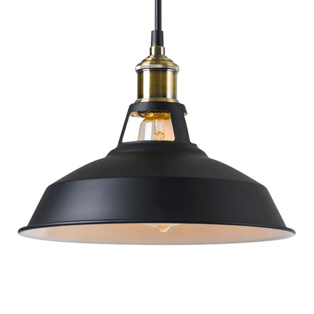 HYJAUSXB E27 Base Single-Head Chandelier, Industrial Style Metal Pendant Light, Personalized Hat-Shaped Hanging Lamp Lampshade, Porch and Aisle Decoration Lighting Fixtures