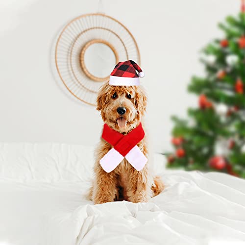 Cat Christmas Outfit Dog Christmas Outfit Pet Costumes Pet Cloak Santa Hat Scarf Funny Pet Costume Suit for Xmas Holiday Dog Cat Cosplay Apparel - Image 4