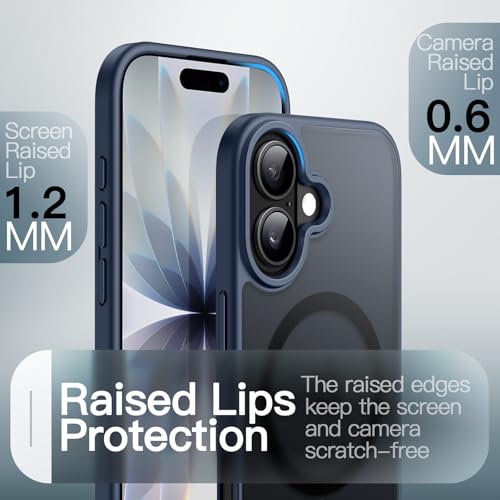 Image of JETech Magnetic Case for iPhone 17 6.3-Inch Compatible with MagSafe, Translucent Matte Back Slim Minimalist Shockproof Phone Cover (Storm Blue)