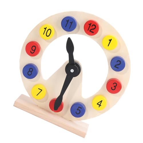FIXOSHEE Wooden Clock Toy for Boys and Girls Educational Wooden Sorting Clock Numbers Toddlers Toys for Year Old Boys