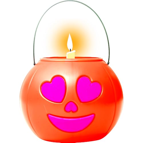 Balde no Formato de Abóbora Coração Laranja Festa Decoração Halloween dia Bruxas