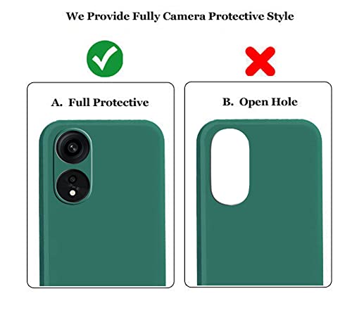 Image of A rtistque Liquid Silicone Back Cover Case for Oppo A1 Pro Matte Shockproof TPU Soft Flexible with Camera Protection - Green