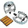 Wellgo Old School BMX MTB XC-II Bear Trap 1/2 Bicycle Pedals, Gray, WE2978, 109 x 95mm