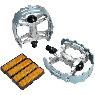 Wellgo Old School BMX MTB XC-II Bear Trap 1/2 Bicycle Pedals, Gray, WE2978, 109 x 95mm