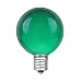 Novelty Lights 25 Pack G40 Outdoor Globe Replacement Bulbs, Green, C7/E12 Candelabra Base, 5 Watt