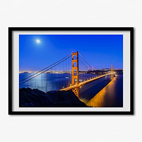 Cadre photo de grand format pour habiller un mur vide tableau San Francisco 70x50 cm