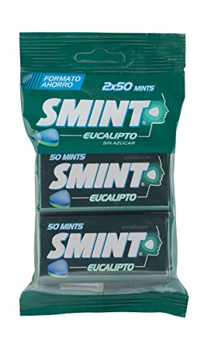 Smint Caramelo Comprimido sin Azúcar Tin con Sabor A Eucalipto, 2 x 35g