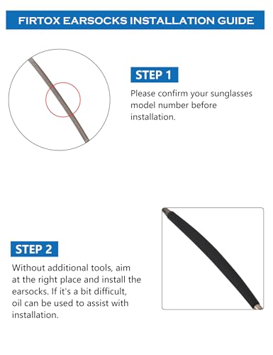 Image of Replacement Earsocks for Oakley Whisker OO4141 /Square Whisker /Square Wire 2.0 /Big Square Wire /C Wire 1.0 /A Wire /Trench Sunglasses - Gray