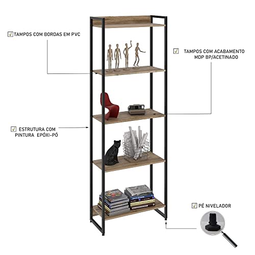 Estante Multiuso 05 Prateleiras 187x60cm Dynamica
