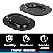 PIT66 Trunk Floor Pan Drain Plug Plate Set Black 4pcs Metal Compatible with 1967-1977 A-body, Chevelle, GTO, 442, GS/Fit All GM Big Car & all GM from 1967-1977