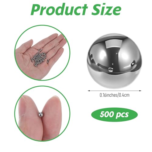 500 Stück Stahlkugeln für Steinschleuder Metallkugeln Mix Kugel Farbmischkugeln für Tabletop Miniaturmodellierung 0,16 Zoll/0,4 cm