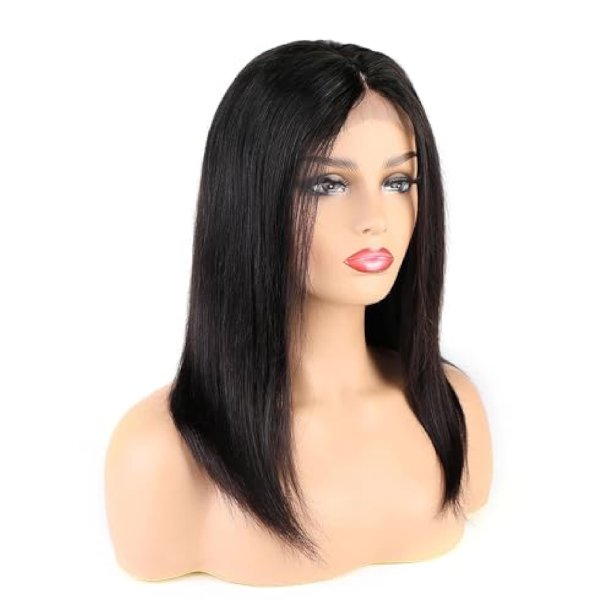 Closure Wig 4x4 for Women, 18 Inch Long