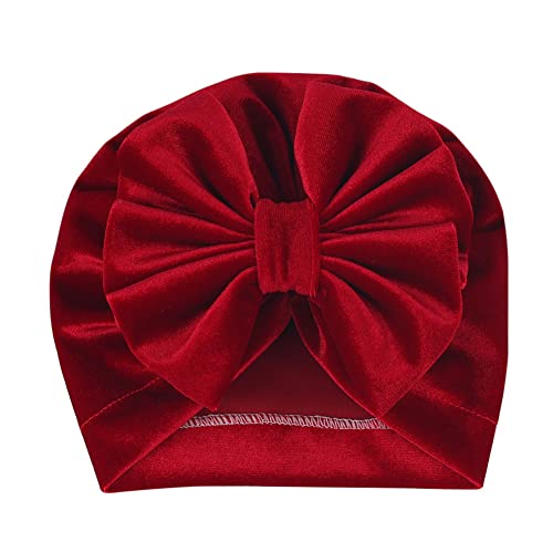 Yeeman Christmas Theme Velvet Bowknot Hat For 6-18 Months Baby Girls,Toddler Girls Bows Turban Head Wrap Photography Props (Christmas Red+Dark Green+Dark Brown+Navy+Pink) #TOP4