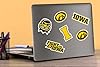 University of Iowa 50ct Vinyl Large Deluxe Stickers Variety Pack - Laptop, Water Bottle, Scrapbooking, Tablet, Skateboard, Indoor/Outdoor #2