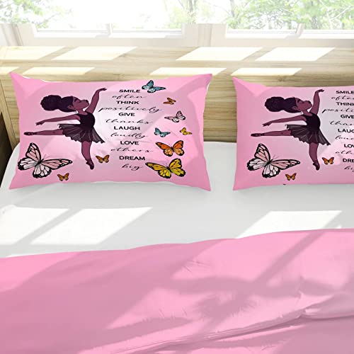 Smlsp Black Girl Ballerina Bedding Set Full,African American Ballet Dancer Duvet Cover Sets,Cute Girls Bed Comoforter Cove Set Decor Bithday For Kids Teens With 2 (No Comforter)Full (1 + Pillowcases) #TOP2