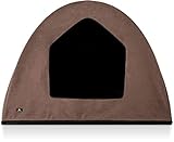 Knuffelwuff Hundehöhle Hundezelt Yucatan passend für Hundebetten, Hundematten, Hundekörbchen, Hundekissen M-L 90 x 70 x 70cm Braun
