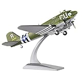 HANGHANG 1/100 C-47 Transport Aircraft Plane Metal Aircraft Model Military Airplane Diecast Plane for Collection or Gift