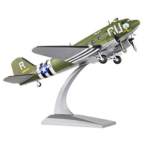 HANGHANG 1/100 C-47 Transport Aircraft Plane Metal Aircraft Model Military  Airplane Model Diecast Plane Model for Collection or Gift