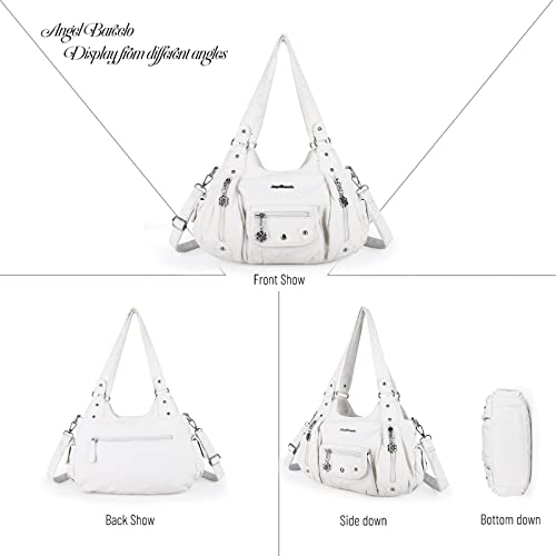 Bolso de hombro para mujer en cuero sintético suave miniatura 3
