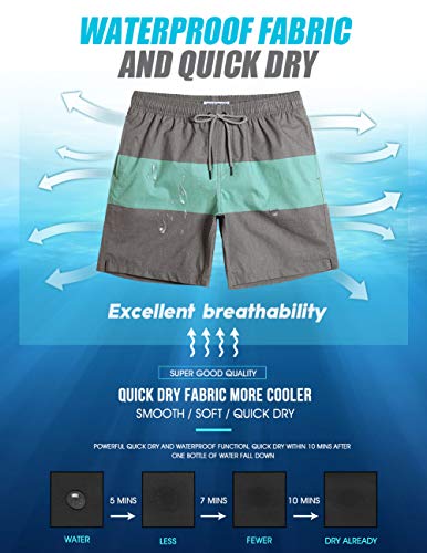 Image of maamgic Mens 7 inch Stretch Swim Trunks Quick Dry Mesh Lining Swimwear Bathing Suits