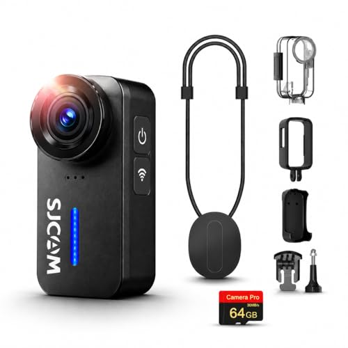 SJCAM C110+ Piccola fotocamera portatile da tasca, 4 K30 fps, fotocamera subacquea 98 ft, impermeabile, a 6 assi, stabilizzazione dell'immagine per SJCAM C110+ Piccola fotocamera portatile da tasca, 4 K30 fps, fotocamera subacquea 98 ft, impermeabile, a 6 assi, stabilizzazione dell'immagine per
