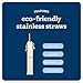 Chamberlain Coffee Eco-Friendly Stainless Steel Straws - Reusable & Dishwasher Safe - 2 Stainless Steel Straws