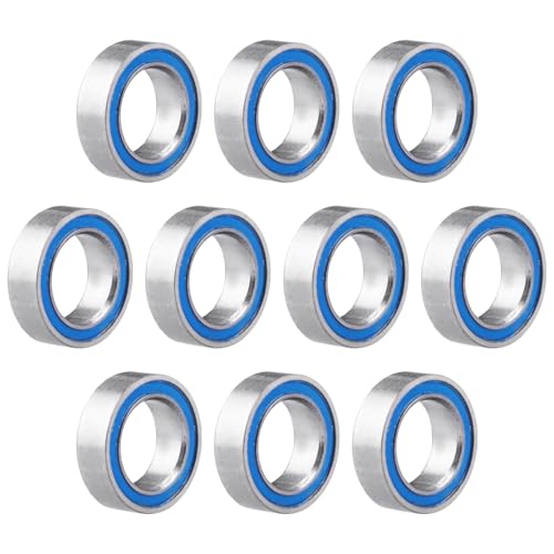 Image of 10pcs MR85-2RS Ball Bearings - Miniature Deep Groove Ball Bearing Double Blue Rubber Sealed Chrome Steel for RC Cars /Planes /Drone /Robotics and Small Electric Motors(5x8x2.5mm)