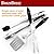 Heavy Duty Grilling Accessories - Stainless Steel Grill Tools Set BBQ Accessories for Outdoor Grill with Spatula, Fork, Brush & Tongs - Grilling Gifts for Men
