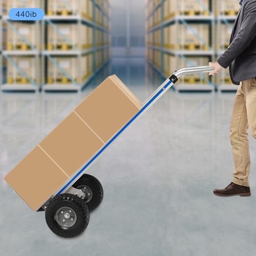 Carretilla plegable de mano de aluminio con ruedas de goma 500 lb miniatura 7