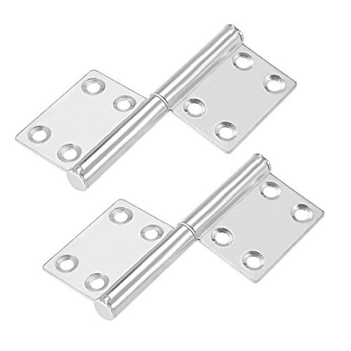 uxcell Stainless Steel Hinge Silver Tone Window Gate Door Flag Hinges 4 inches