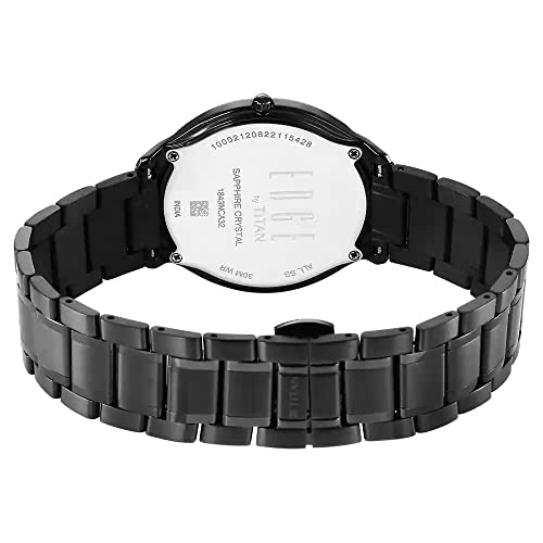 Titan Edge Metal Black Dial Analog Stainless Steel Strap watch for Men-NS1843NM03 - Image 4