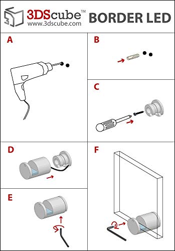 Distanziale luminoso per targhe, kit 2 pezzi