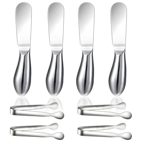 SAGOOITS Spreader Knife Set,8-Piece Cheese and Butter Spreader Knives,Mini Serving