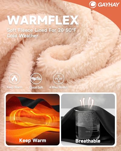 GAYHAY Fleece Lined Sweatpants Women- Winter Warm Sherpa Lined Athletic Joggers Pants with Pockets3