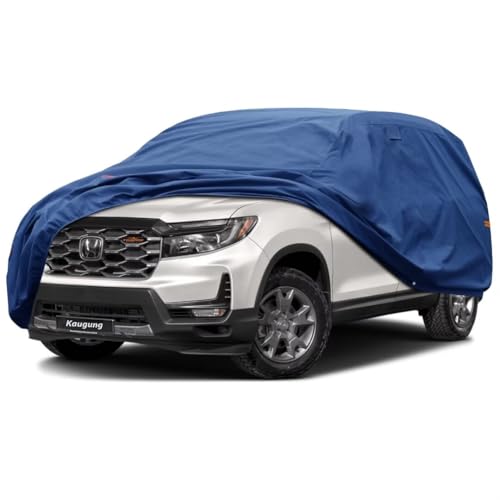 Image of Kaugung Heavy Duty SUV Cover Custom Fit for Honda Passport (1993-2025),SUV Car Cover Waterproof All Weather with Anti-Theft Lock,Sun, Rain, Dust & Snow Protection.(USA Warehouse,Within 3-7 Days)