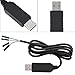 Download Converter Cable, USB To TTL Converter, PL2303HX RS232 Upgraded Converter USB To COM/TTL Serial Adapter STC Download Cable