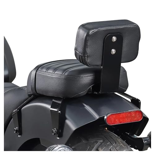 Asiento de pasajero con respaldo para Indian Scout Bobber cojín de cuero ergonómico 2